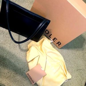 Wandler Hanna Black Leather Shoulder Bag